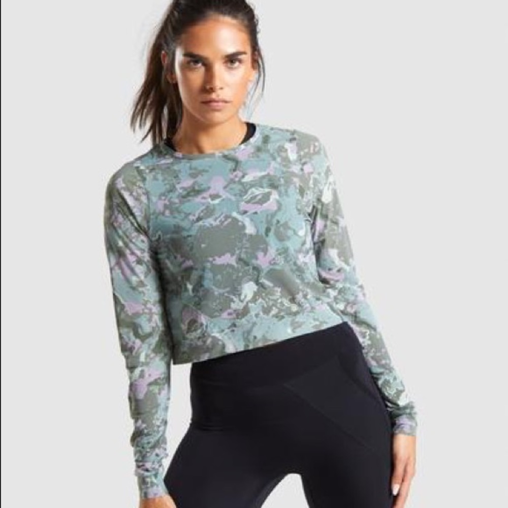 NEW Gymshark Mesh Layer Long Sleeve Top